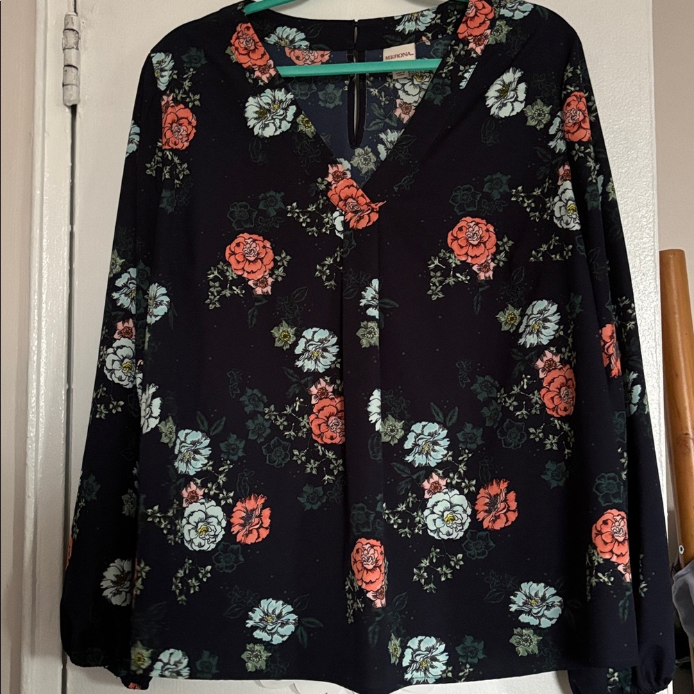 Floral V-Neck Blouse